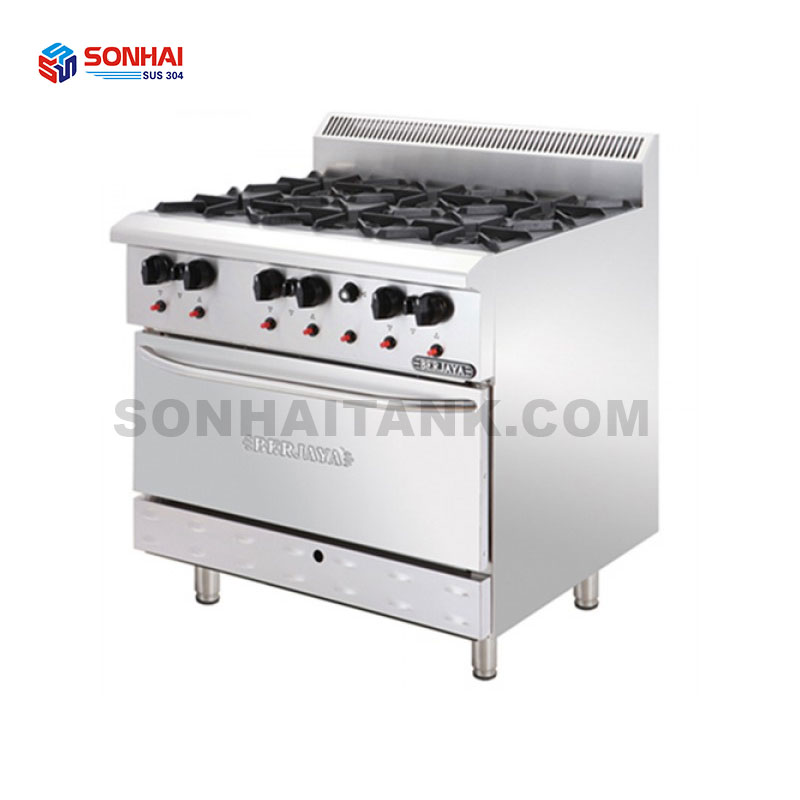 Bếp âu 6 họng có lò nướng
