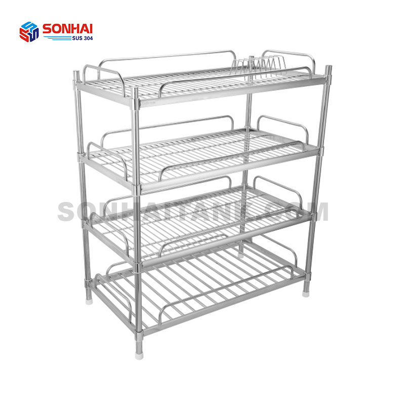 Kệ chén inox 4 tầng tháo ráp inox 304