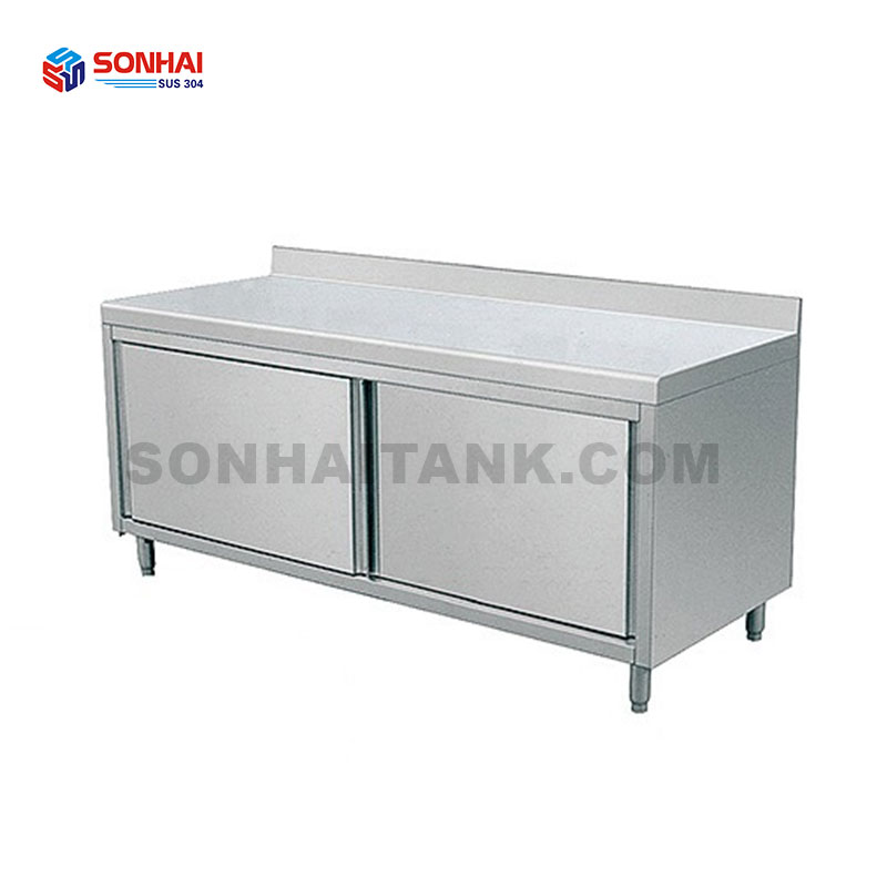 Tủ inox 2 cửa lùa